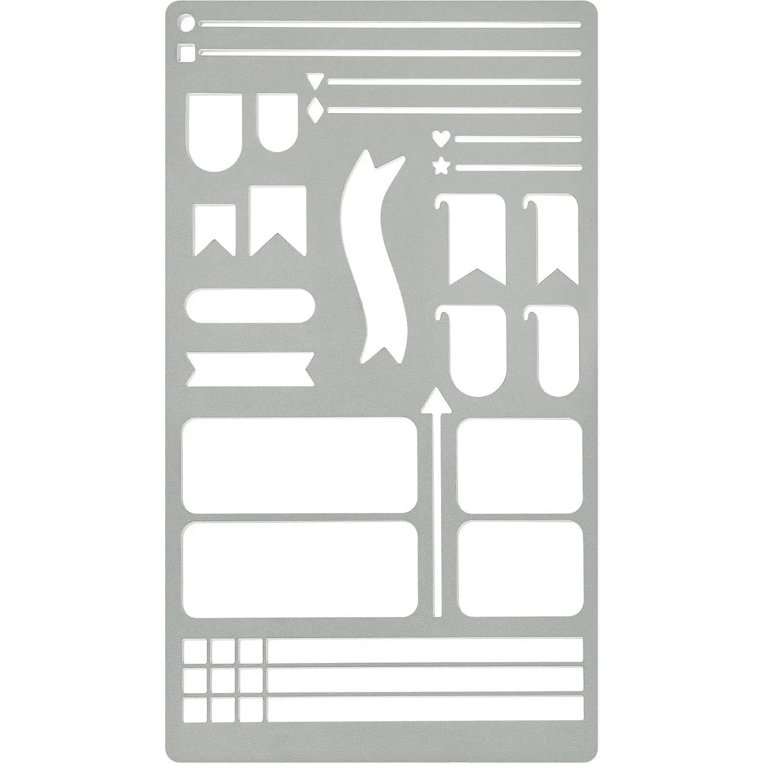 No.62 Metal  Journaling Stencil –  Stainless Steel Template for Planner, Scrapbooking, Habit , Weekly Spread