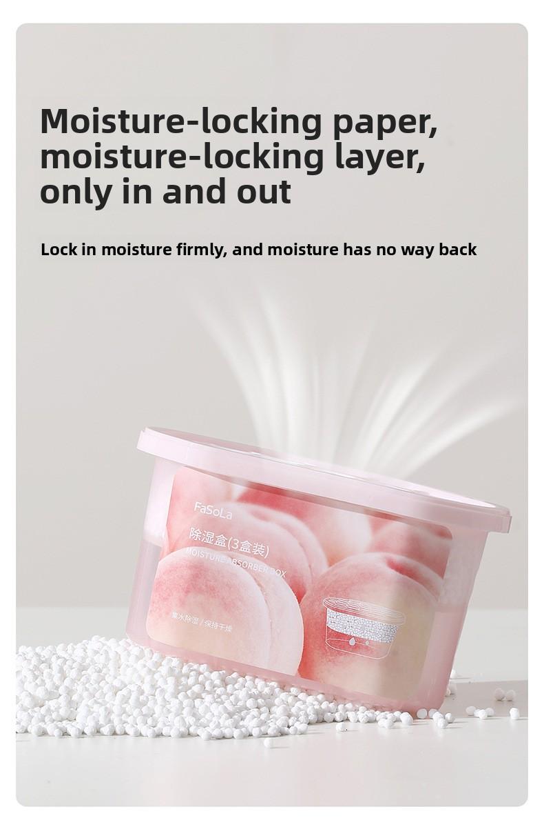 FaSoLa dehumidification box is a moisture-absorbing and damp-proof device for indoor wardrobes and shoe cabinets, a deodorizing and fragrance-retaining box, and a mold-preventing desiccant for dormitories