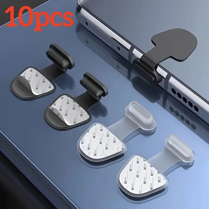 10-Pack Type-C Charging Port Dust Plugs, Silicone Anti-Loss Dust Covers, Universal Smartphone Protection, Smart Device Accessories