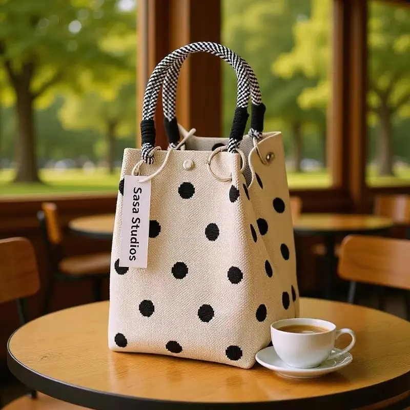 New versatile cute knitted handbag three-dimensional magnetic buckle handbag handbag handbag woven bag women