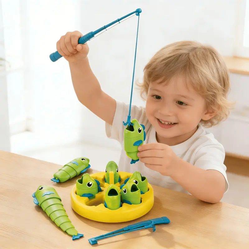 3D Printed Reel Big Catch Game Desktop Game Tabletop Game Creative Fishing Game Kids Interactive Educational Toys