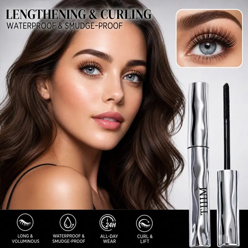 Slim Tube Spiral Mascara Beginner Friendly Smooth Non-flaking Cream For Natural Light Lash & Full Voluminous Eyelash Look Volumizing Mascara Voluminous Lengthening Mascara