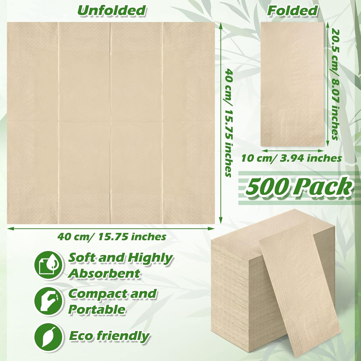500 Packs Disposable Paper Napkins Bulk Paper Towels Disposable Hand Towels for Bathroom Eco Unbleached Brown Dinner Napkins 500 Packs Disposable Paper Napkins Bulk Paper Towels Disposable Hand Towels for Bathroom Eco Unbleached Brown Dinner Napkins