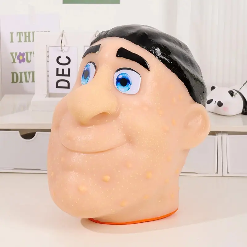 Pimple Popping Simulator Giant Head, Refillable Squeeze Toy for Stress & Anxiety Relief, Oddly Satisfying Game for Adults
