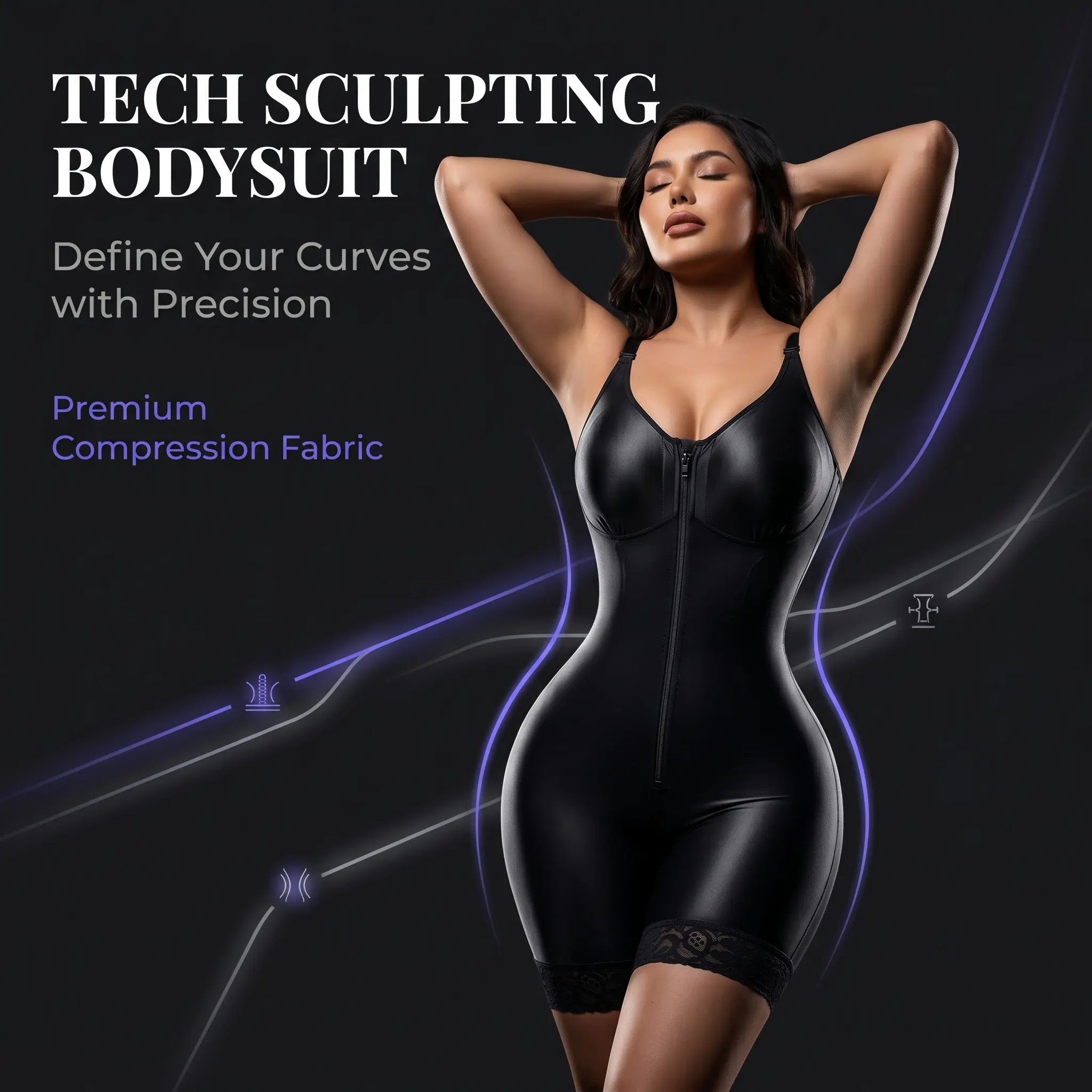 Plus Size Open Bust Body Shaper Adjustable Straps Firm Tummy Flattening Butt Lifting Lace Anti Roll Hem Compression Garment Postpartum Recovery Shapewear Shorts women trainers waist Bodysuit with Bra Cup