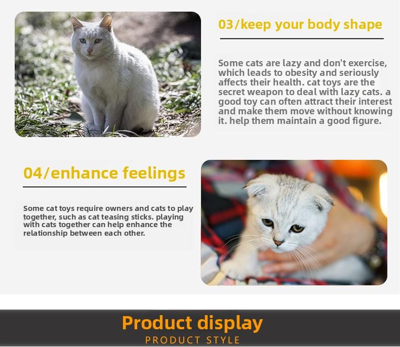 Interactive 21Pcs Cat Toys Kit Collapsible Cat Tunnel Feather Wand Plush Mouse Variety Pack for Indoor Cats Rechargeable Livestock Prod with Flexible Shaft pet stuff dog pepper spray dog bugs detector reverse slow feeder shaped harness silicone k9