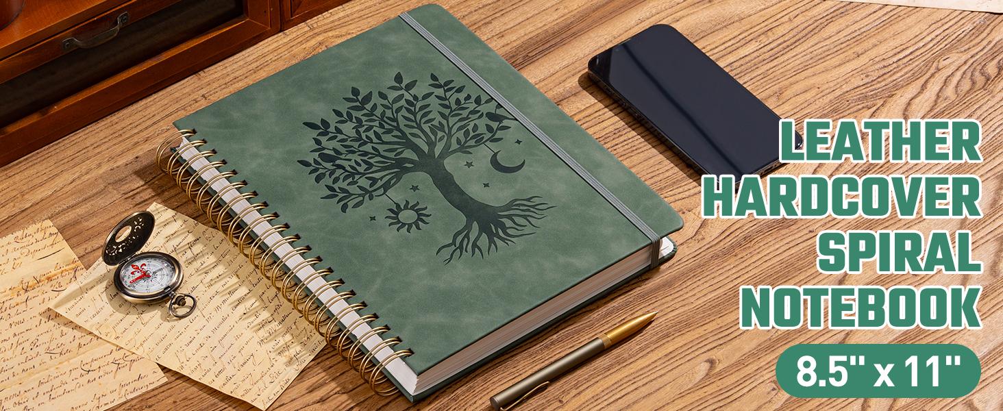 Ovesmusl 5 Subject Notebook College Ruled Hardcover Spiral