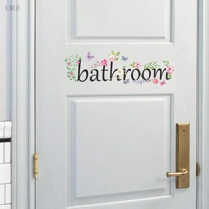 Aesthetic Floral Vinyl Door Decal 2 Pack, Decorative Multicolor Pattern for Bathroom, Waterproof Self-Adhesive and Removable, Lightweight Renter Friendly DIY Household Accessory,vintage,flower,,sterling,silver,charm,birthstone,,stai,jes,gold-,jewelry,gift