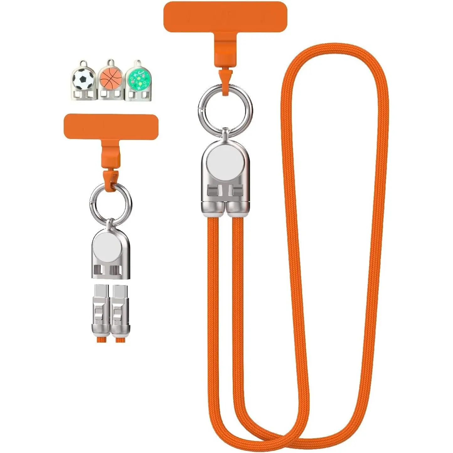 2-in-1 phone Lanyard Charger , 240W Type-C 5A PD  Charge, Anti  wrist Strap USB  for  Phones