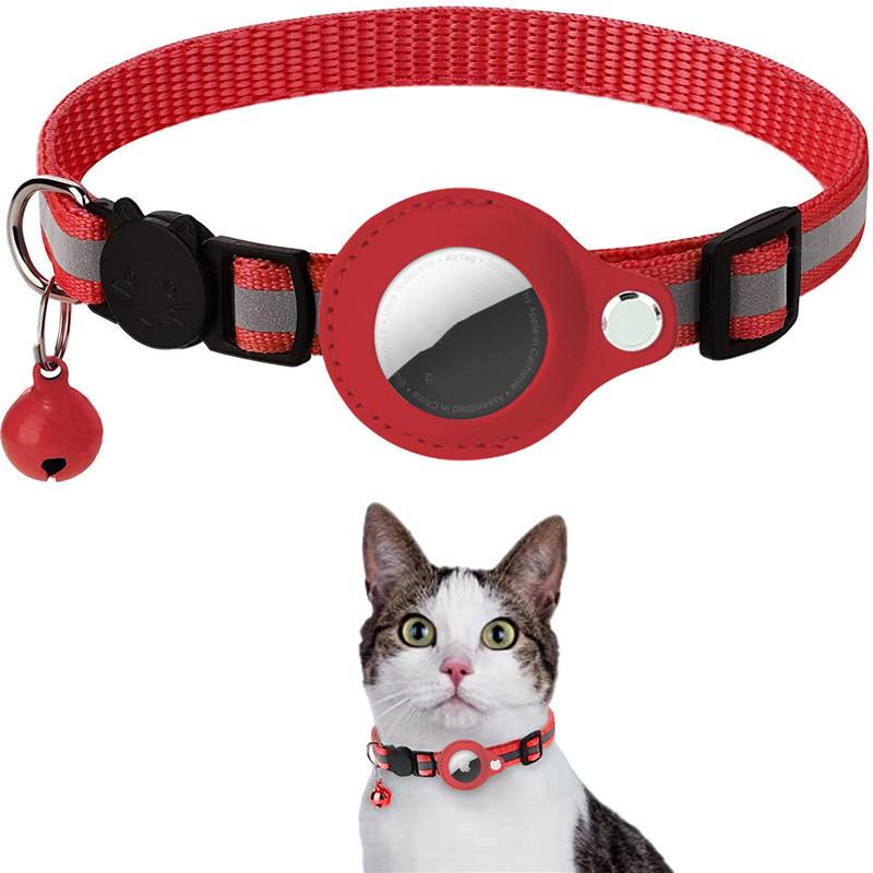 Waterproof Reflective Airtag Collar Holder – Nylon Protective Case for Cats, Dogs, Puppies & Kittens