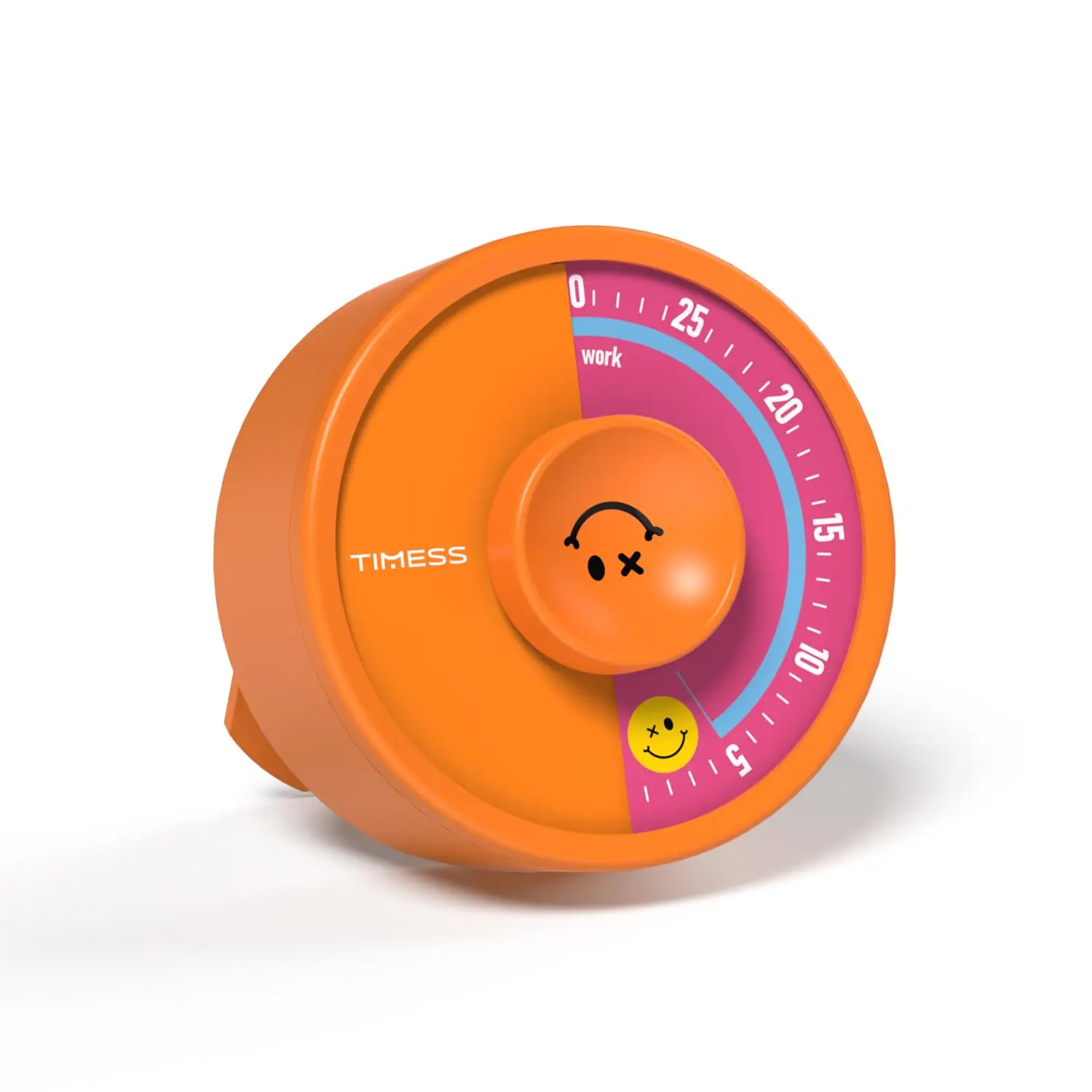 TIMESS 60-Minute Visual Timer, Twist to Set, Loud Battery-Powered Alarm, Bright Rotary Countdown Dial for Focus, Study, Classroom, Office & Home