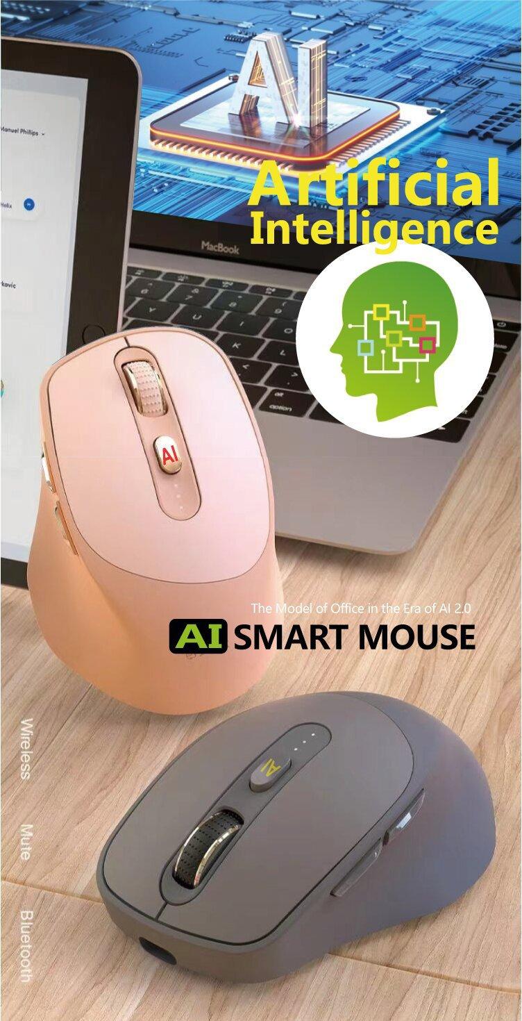 AI Smart Mouse D8 Wireless Bluetooth Rechargeable Mouse Artificial Intelligence Voice Typing Writing Translation Drawing Mouse