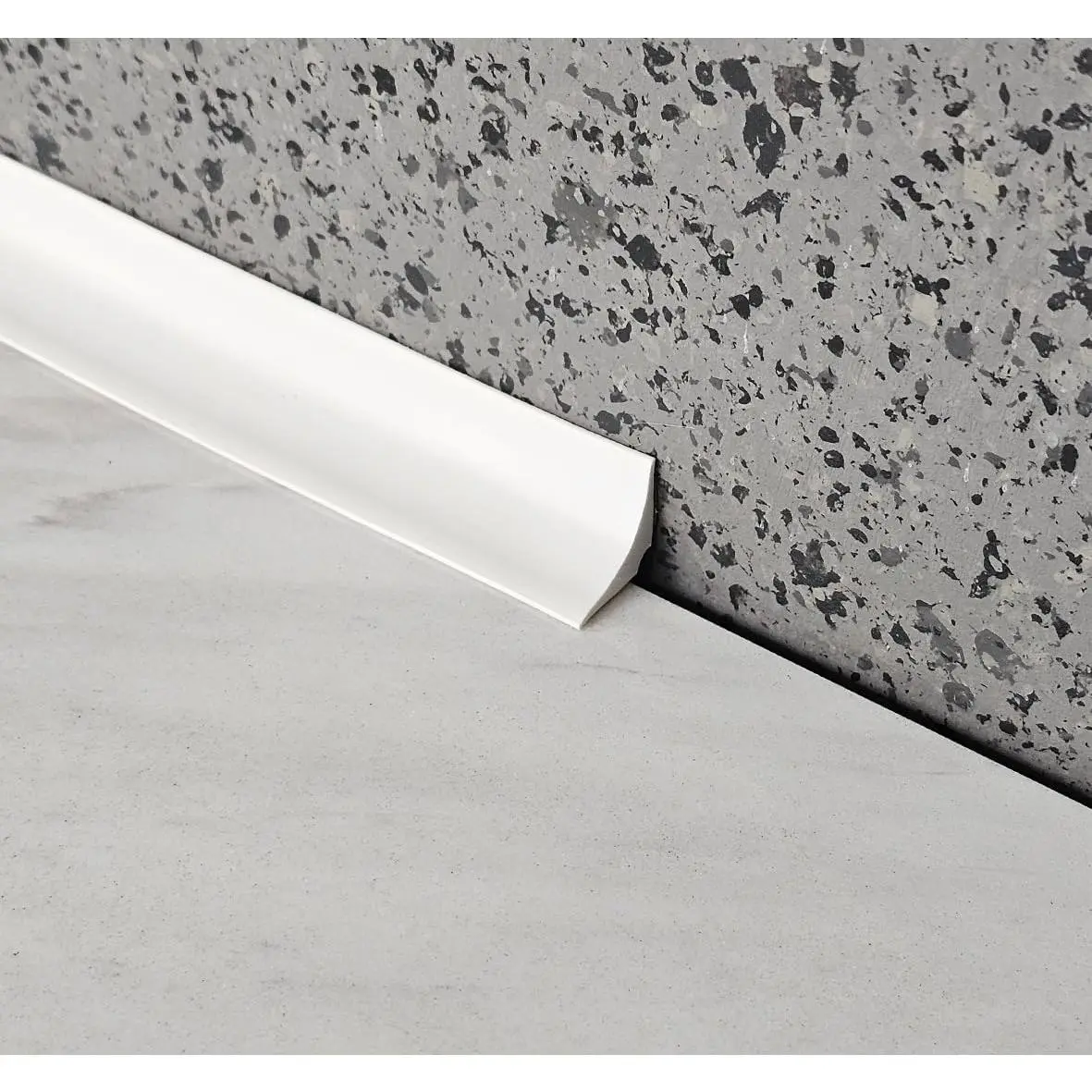 Flexible, Peel and Stick Wall Molding Trim, Caulk Strip, Self Adhesive Corner Moulding Trim for Ceiling, Backsplash, Tile , Countertops, Baseboard, Floor and , 3/5in(W) × 10ft(L), White
