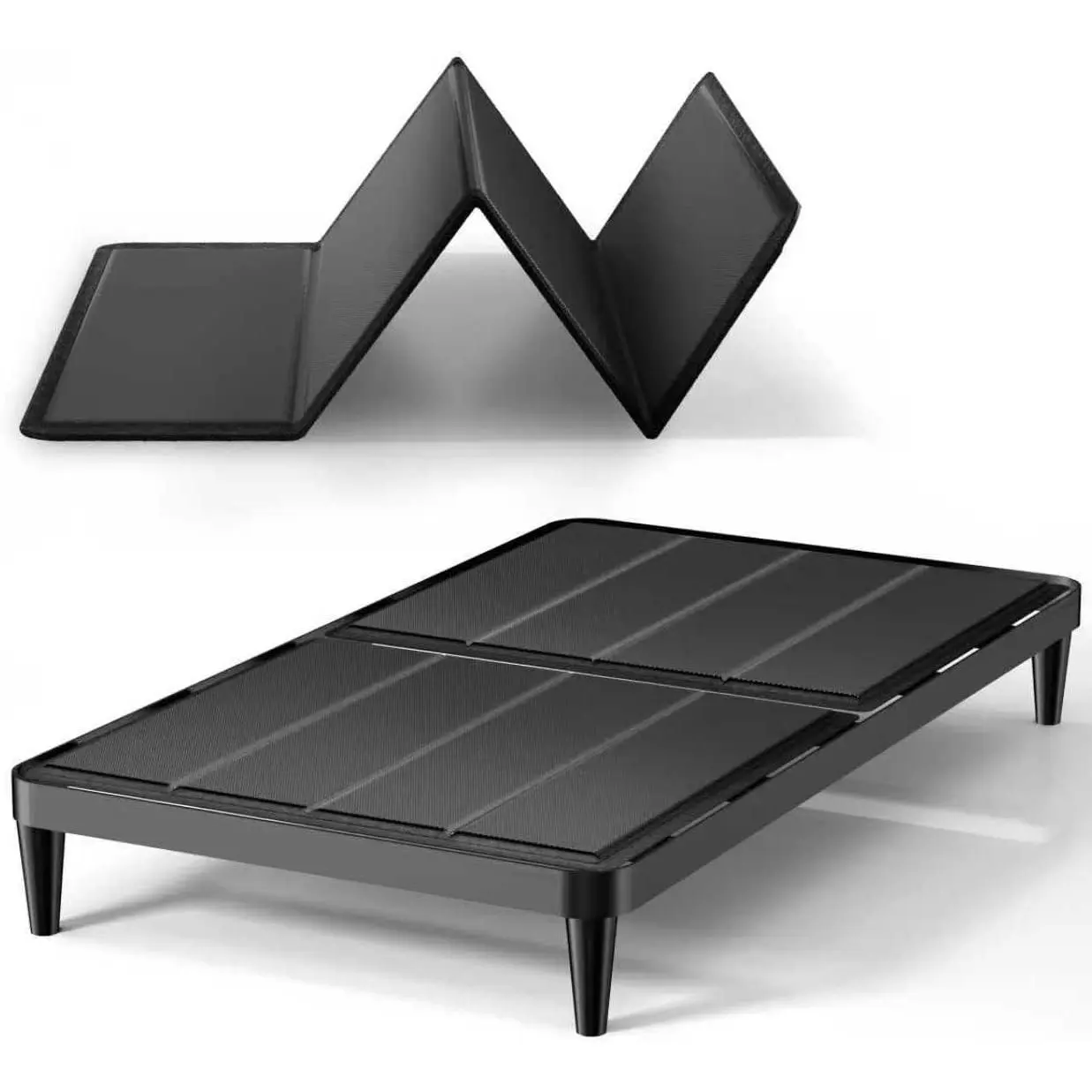Bunkie Board, Folding Spring Box,60x80'', Large Double Bed 10MM, Bed Support Flat Noodles,Light and Thin, Breathable