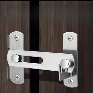 Increase safety protection to prevent accidental opening, stainless steel door latch, bolt lock, adhesive sliding door lock, pet cage door latch