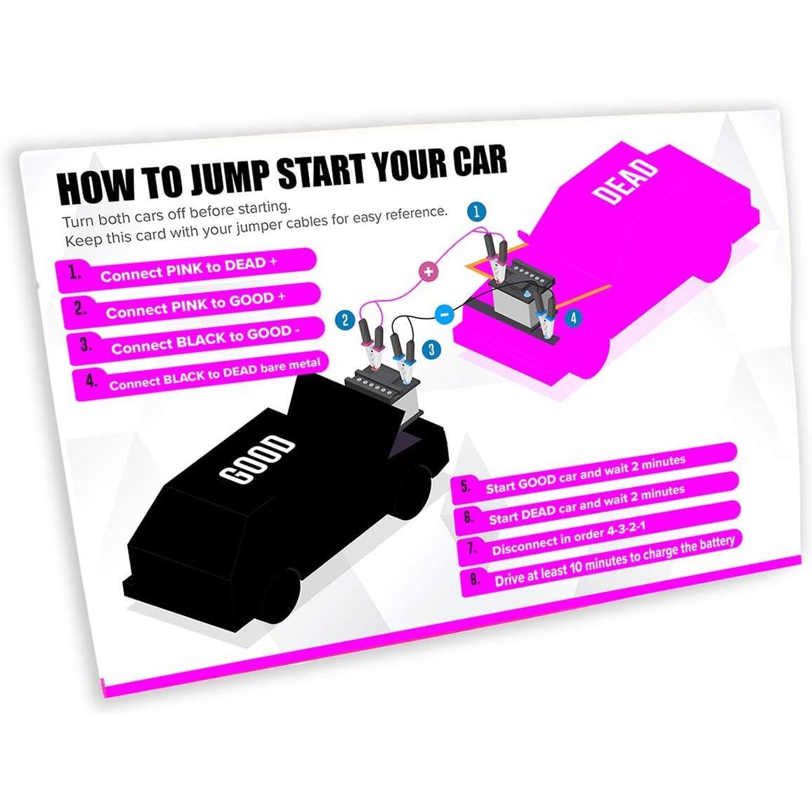 Pretty  Roadside Kit -  Kit for Teen Girls and Women -  Accessories with Jumper Cables,  Kit, Tools, 5 Year Warranty