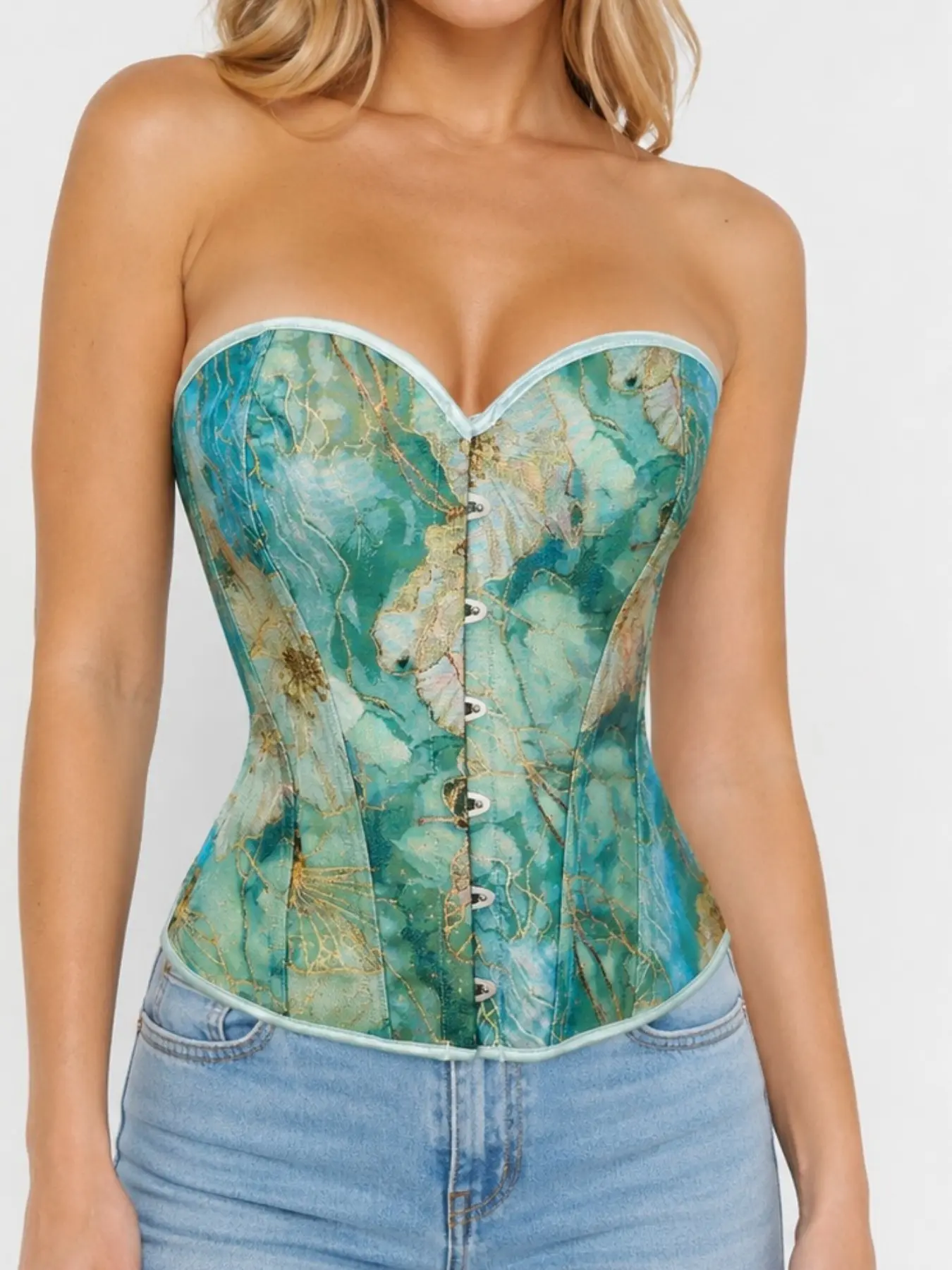 Women's Corset Top Y2K Strapless Bustier Crop Top Shapewear Slimming Waist Shaping Party Clubwear Outfit