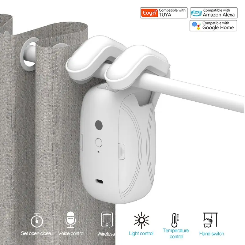 Electric Curtain Motor Smart Home Curtain Assistant, Graffiti Phone Remote Control, Automatic Intelligent Curtain Companion