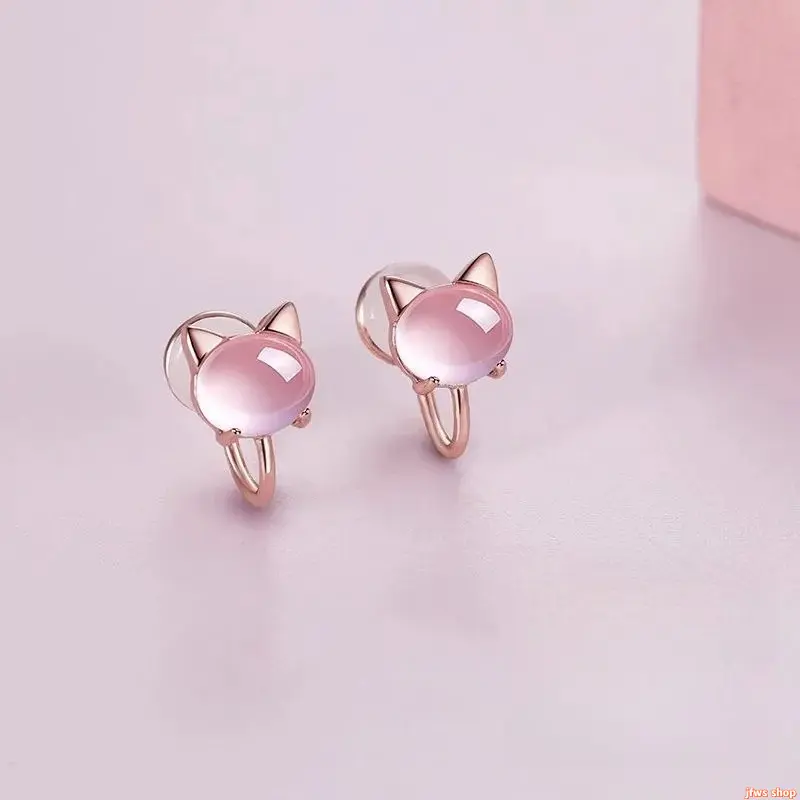 2026 New Rose Gold Silicone Non-Piercing Clip Earrings for Women Pain-Free Ear Cuffs Hypoallergenic Lightweight Comfortable Secure Grip Unique Modern Design Versatile for Daily Party Office Travel Fashion Accessory Gift US Design