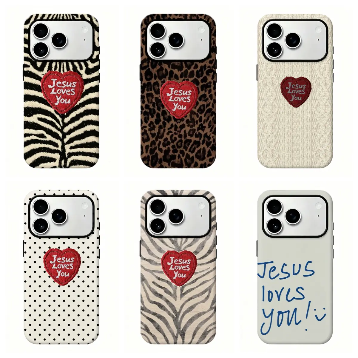 Vintage Jesus Loves You Heart Phone Case,Cover For iPhone 17 Pro Max 16 15 14 13 12 11 for Samsung S21 S22 S23 S24 S25 Phone Case,Perfect Holiday Gift,Gift For Death Note Fans