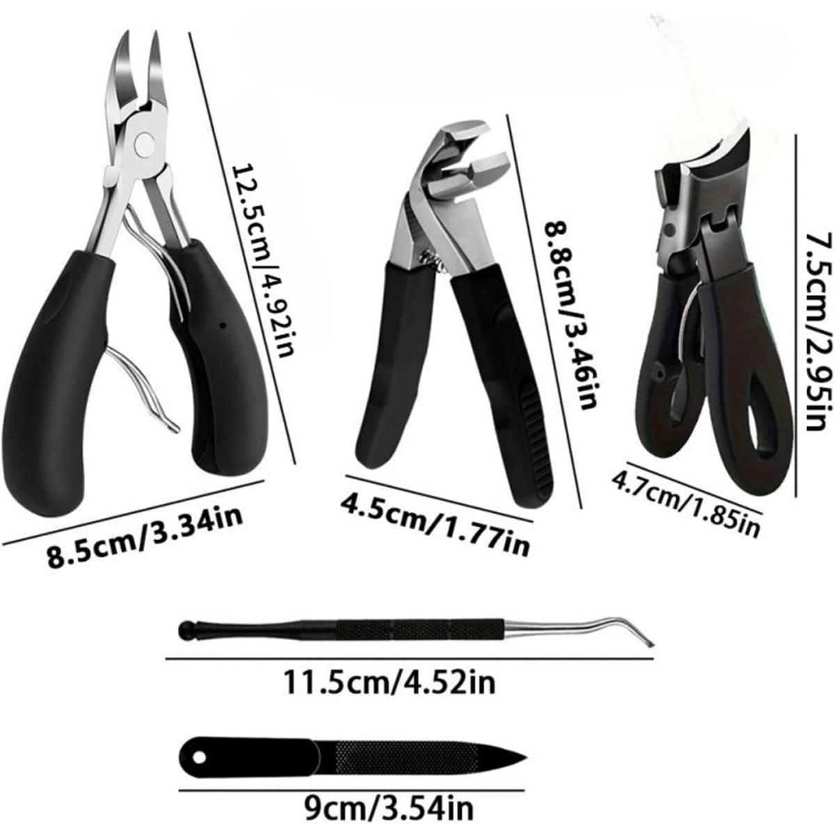 Stainless Steel Nail Clipper Set 5 Piece Professional Grade for Thick Hard Ingrown Nails Eagle Beak Design Men Women Personal Care Kit Home Travel Rust Free Stainless Steel Nail Clipper Set 5 Piece Professional Grade for Thick Hard Ingrown Nails Eagle Beak Design Men Women Personal Care Kit Home Travel Rust Free