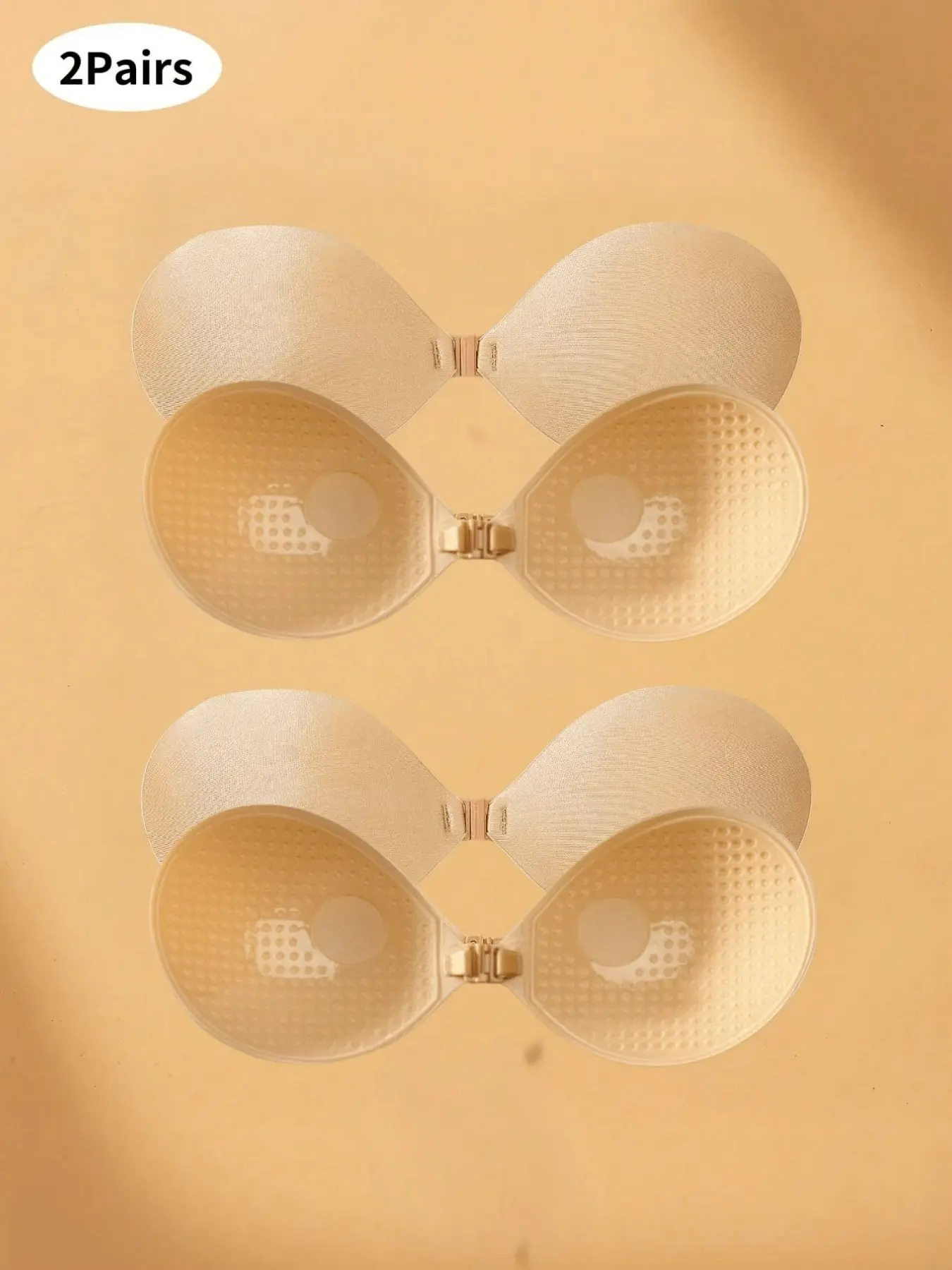 Multi Pack Women’s Self Adhesive Bra, Invisible Strapless Backless Demi Sticky Bra Set, Reusable Lift Cup Covers with Front Closure, Smooth Seamless Push Up Bra for Bridal Wedding, Dresses and Tops