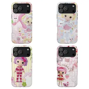 Lalaloopsy Cutecore Pastel Striped Glossy 2-In-1 Protective Phone Case For iPhone 17-11 (Pro Max, Pro Plus) & Samsung S26-23