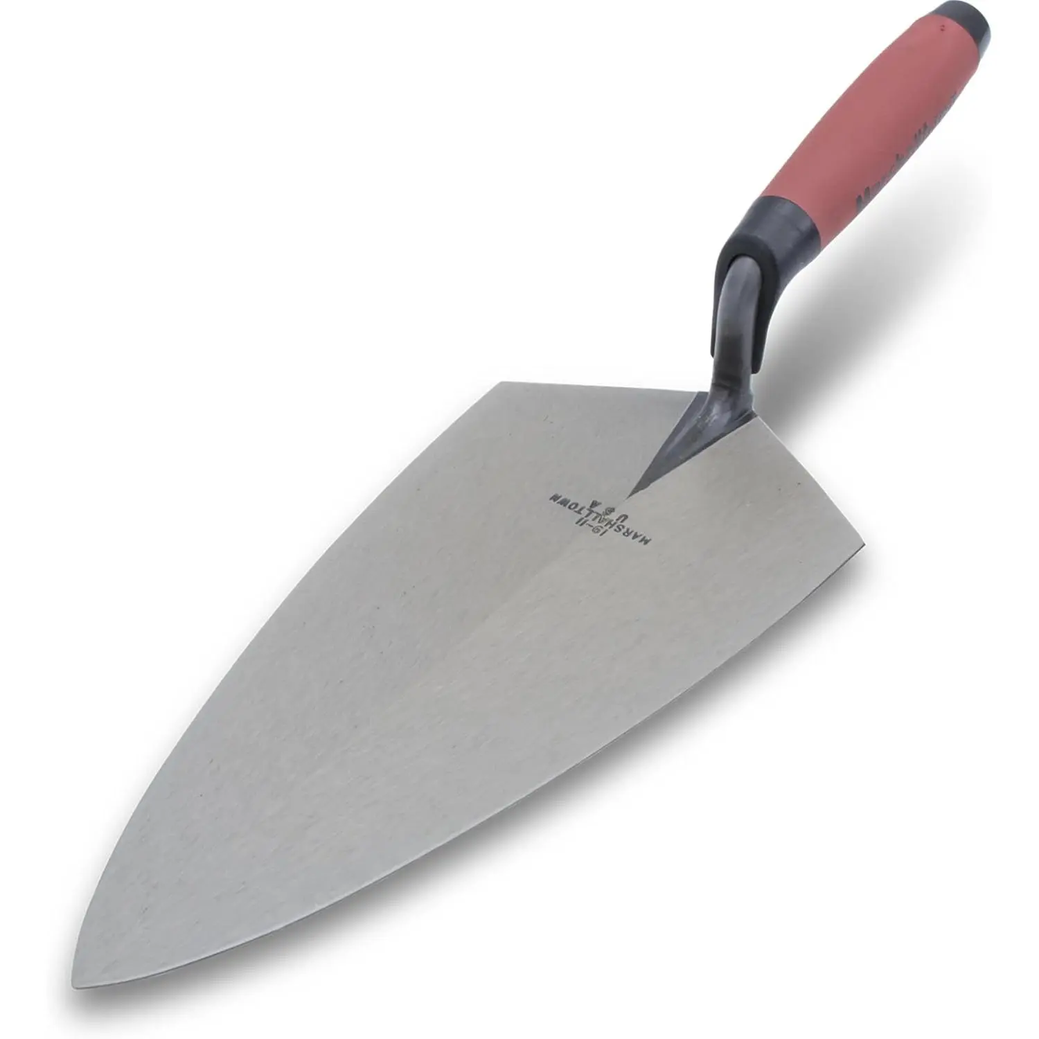 Philadelphia Brick Trowel, 11 x 5 1/2 Inch, DuraSoft Handle, Assembled in USA, Forged High Carbon Steel, Brickwork, Blockwork, Stonework, Masonry Trowel, Bricklayer Tools, 19 11FG