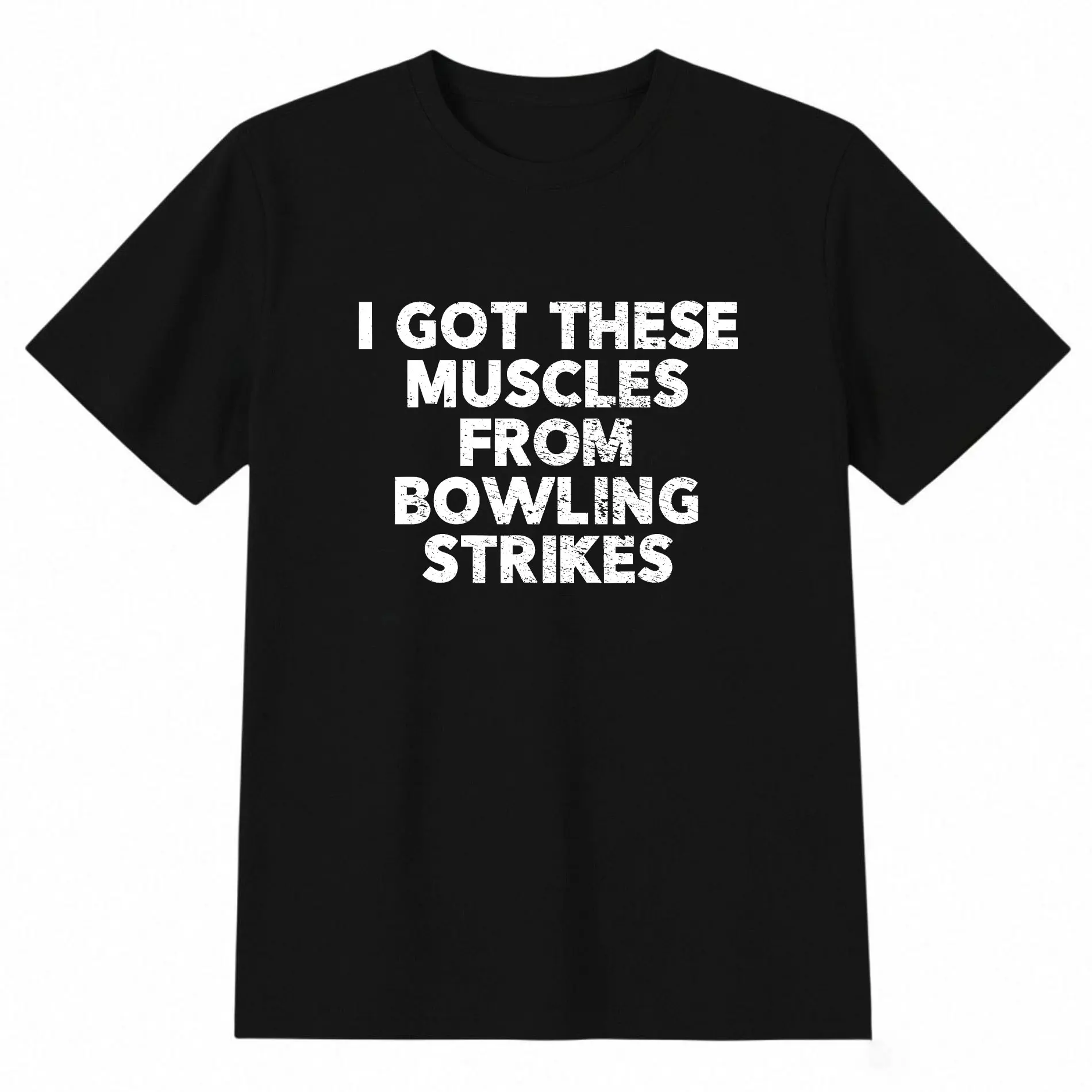 Funny Bowling Alley Party Outfit - Retro Bowling-Themed T-Shirt for Men &, Unisex Crew Neck Short Sleeve Tee with Bowling Pin & Strike Design, Casual Wear for Bowling Nights, Arcades & Daily Use