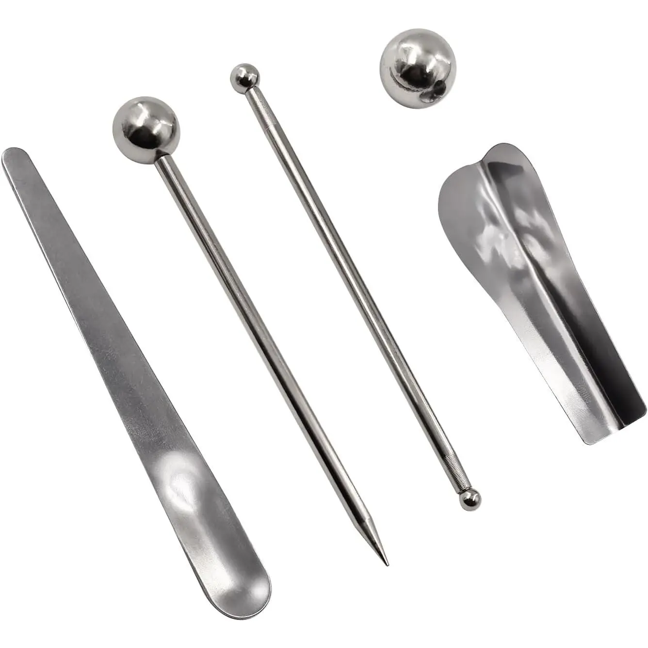 5 count Stainless Steel Caulking Tool Kit – Grout Finishing, Removal & Application Tools for Tile & Concrete, Caulk Finisher for Inside/Outside Corners ( & Durable)