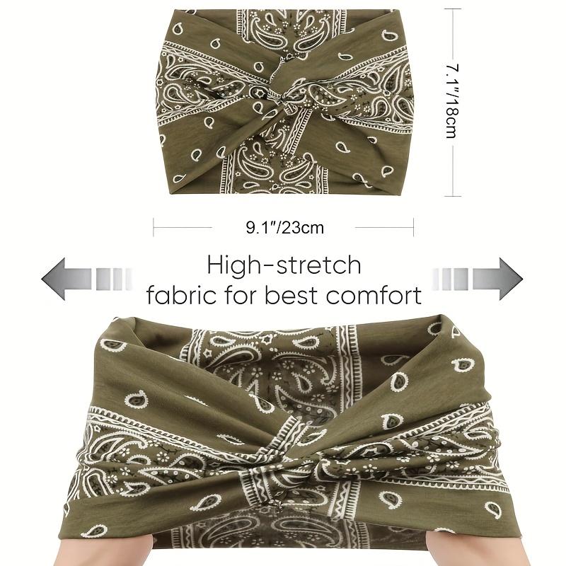 8pcs/Set Wide Floral Turban Headbands for Women/Men, Vintage Wrap for Sports, Workout.Soft Headbands-Fashion Elastic Hair Masks, Luxury Gift Hair Sweatbands.Non-Slip Knotting for Running Sports, Yoga Turban Hair Bands Hair Accessories for Daily Use