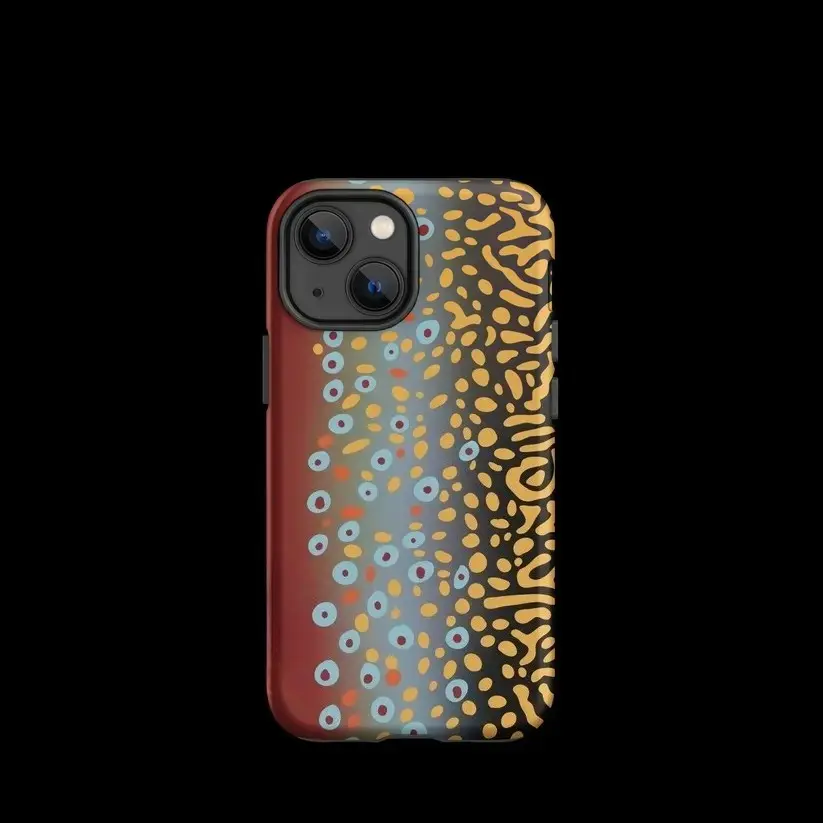 Brook Trout Pattern Phone Case, Vintage Phone Cover, Trendy Case for iphone 17 pro case 16 15 14 13 12 11 Compatible