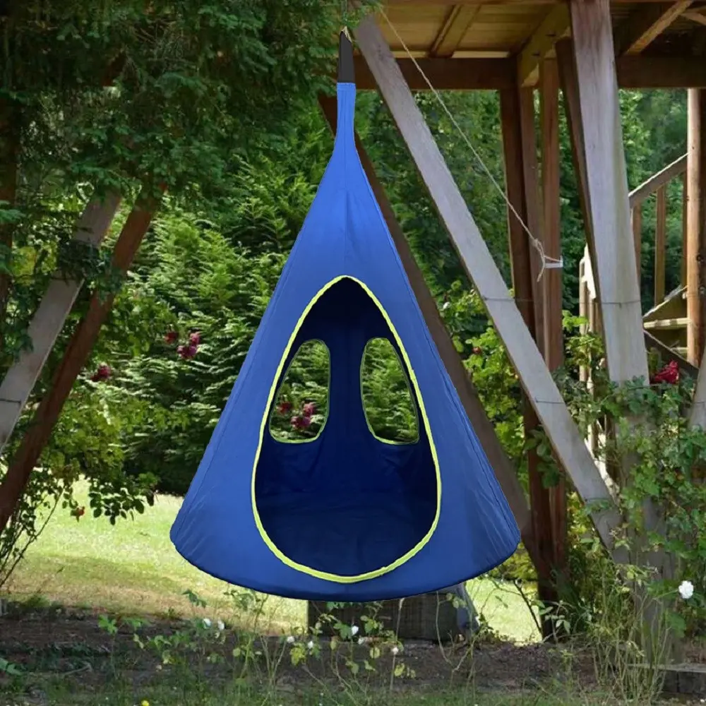 Outdoor Hammock Camping Travel Hammock, Hanging Sofa Swing, Garden Tent Patio Decor, Seat Cushion Compatible, Zipper Design