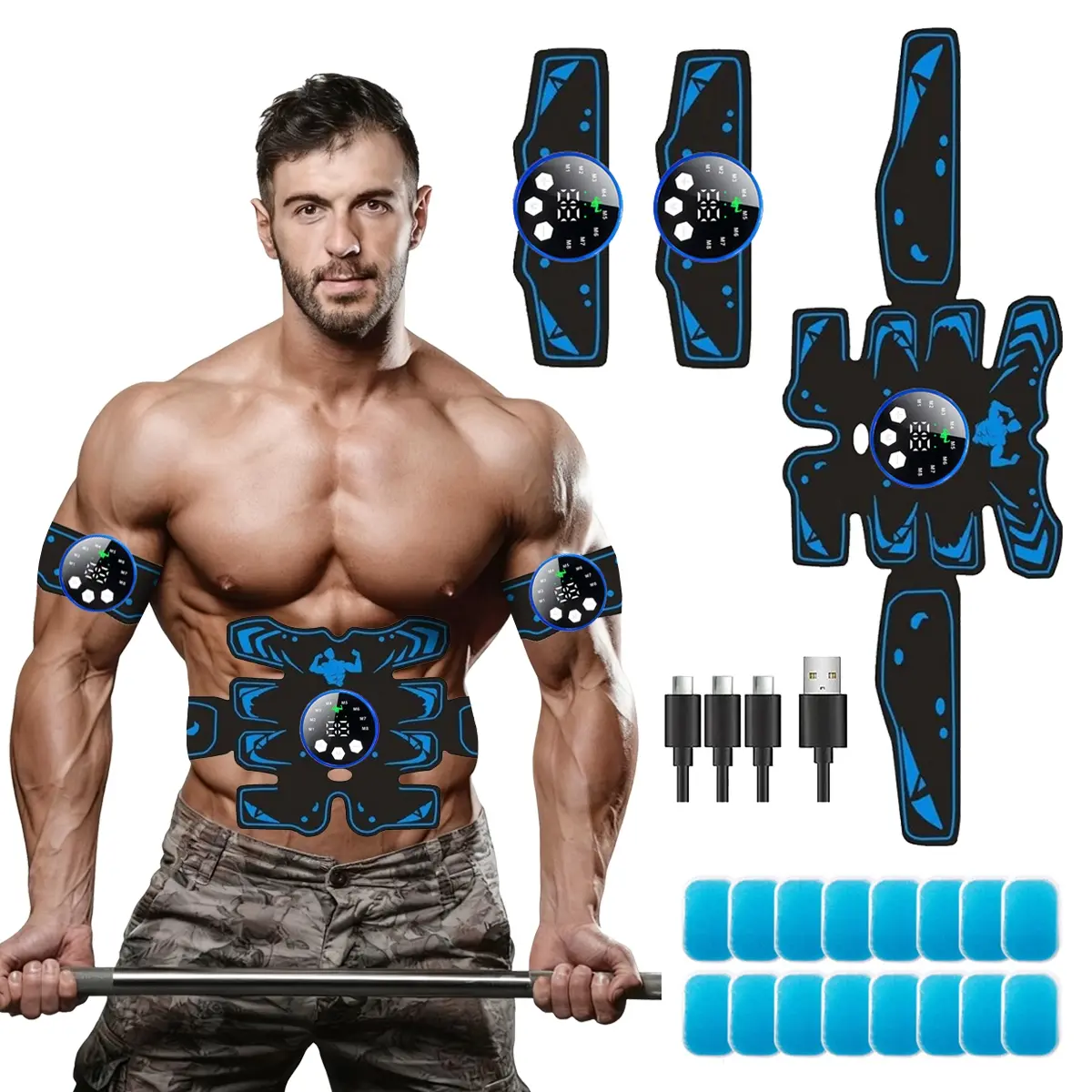 Wireless Ab Stimulator: Stim Tool, Rechargeable Core Toning Device – Induces Muscle Contractions, Perfect for Busy Schedules, Tone Abs Anywhere Without Intense Workouts