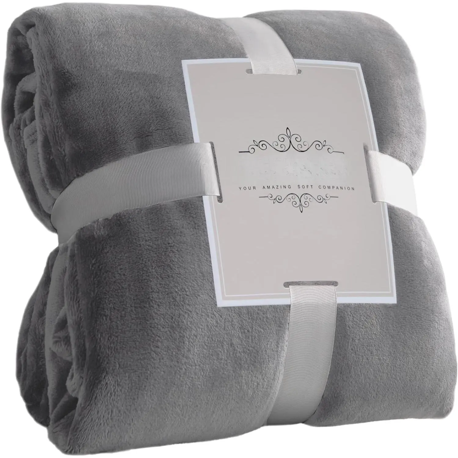 Lightgrey Throw Blanket 60x80 Inches, Soft Plush Cozy Fleece Flannel Throw Blanket, Lightweight Warm Throws for Bed, Couch, Bedroom and Living Room,  Seasons