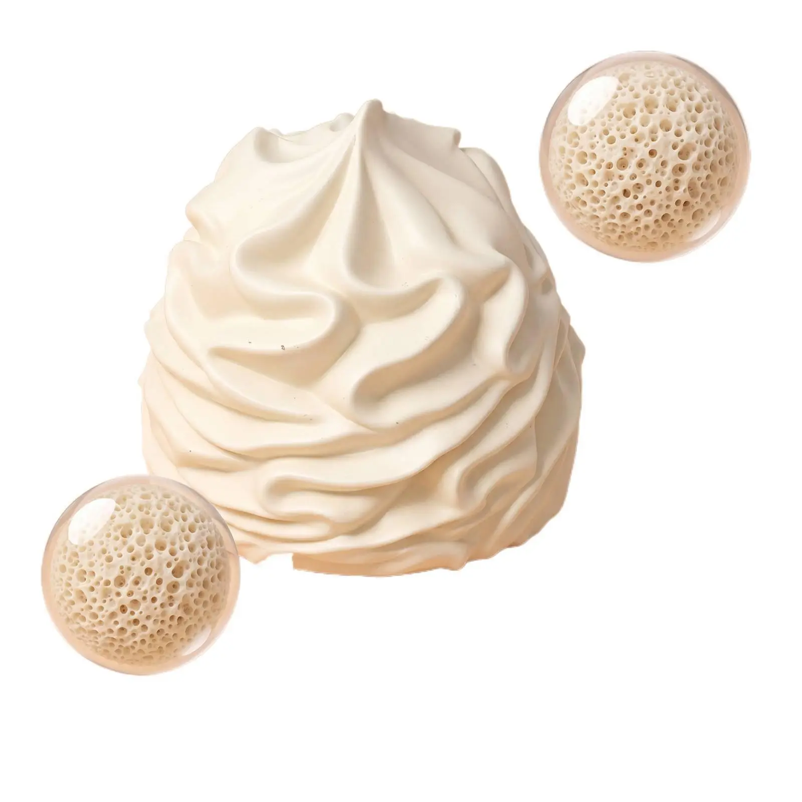 Cream Squishy Stress Ball – Soft Food-Grade Silicone Sensory Toy