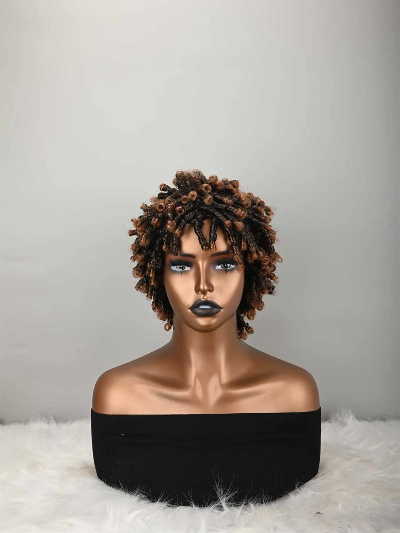 Dreadlock Wig For And Men Afro Faux Locs Dreads Wig Kinky Synthetic Hair Heat Resistant Short Braided Wigs For Women