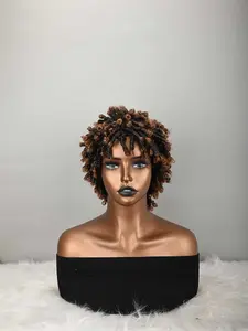 Dreadlock Wig For And Men Afro Faux Locs Dreads Wig Heat Resistant Short Braided Wigs For Women