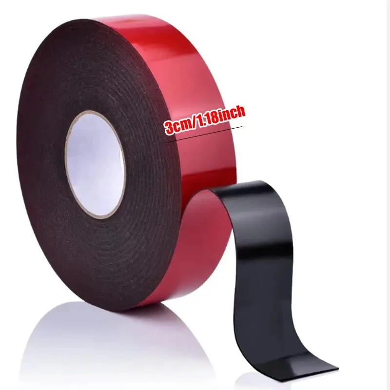 1pc 10M Strong Double Sided Adhesive Glue Tape Super Sticky With Red Liner Waterproof Anti collision Insulation Foam Tapes