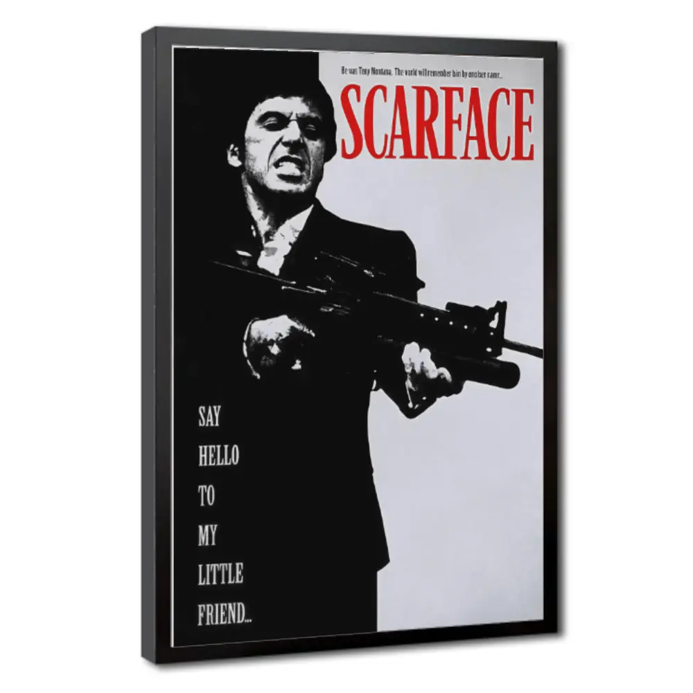 Scarface Gangster Legend Poster, Modern Art Design, Decorative Artwork, Fashion Decoration, Wall Decoration, Living Room Bedroom Decoration, Hallway Office Mural, Kitchen, Home Poster, Wall Art Print, Ideal Gift, Decoration Items, Ornaments geometric