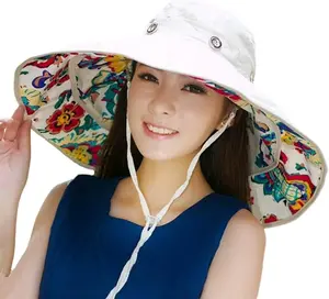 Packable Shapeable Extra Large Brim Floppy Sun Hat Reversible UPF 50+ Beach Sun Bucket Hat