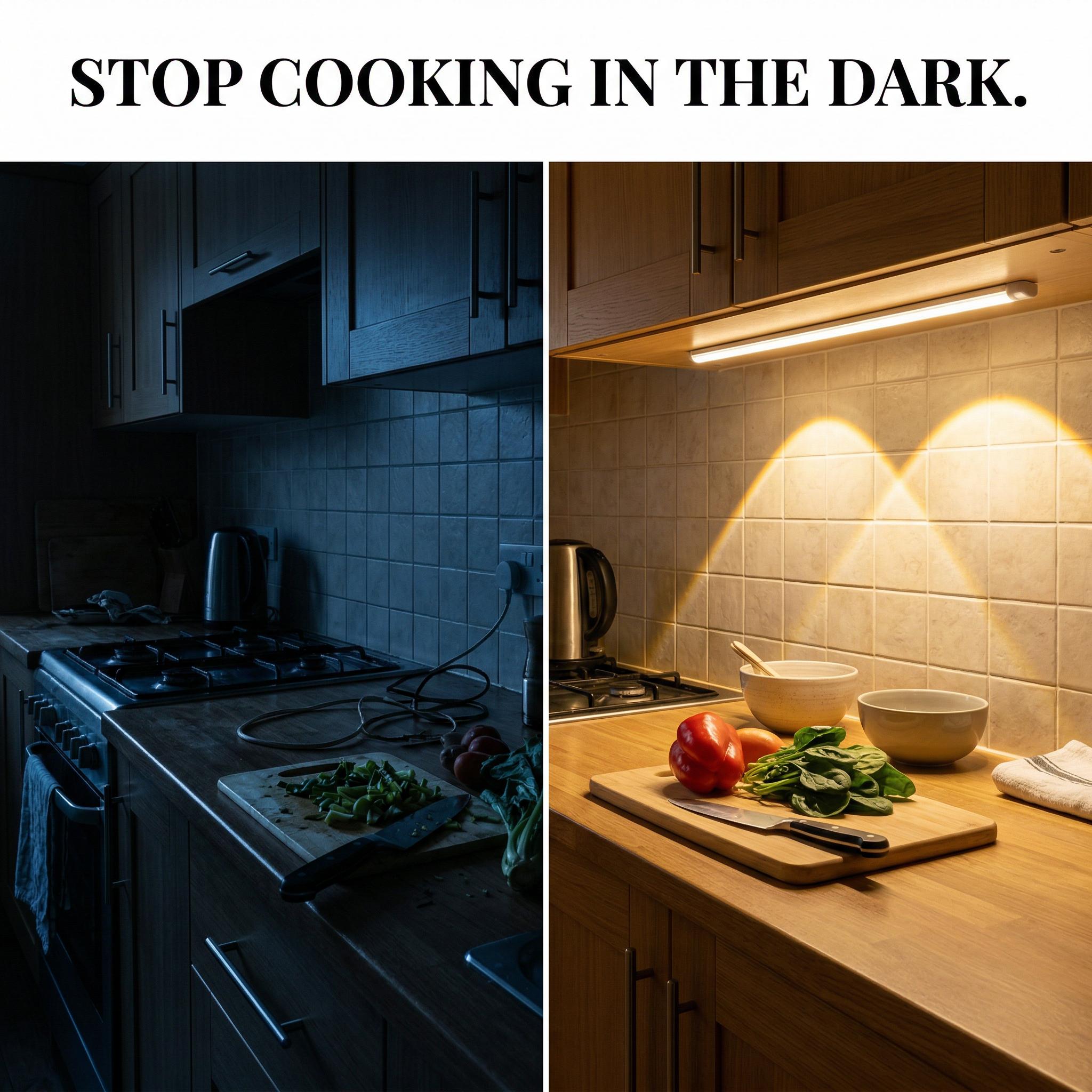 Upgrade Your Home! Aesthetic Hill-Effect Motion Sensor Light| Wireless Under Cabinet Night Light| 3 Color Temperatures & Dimmable| 30cm/40cm| Perfect Mother's Day Gift