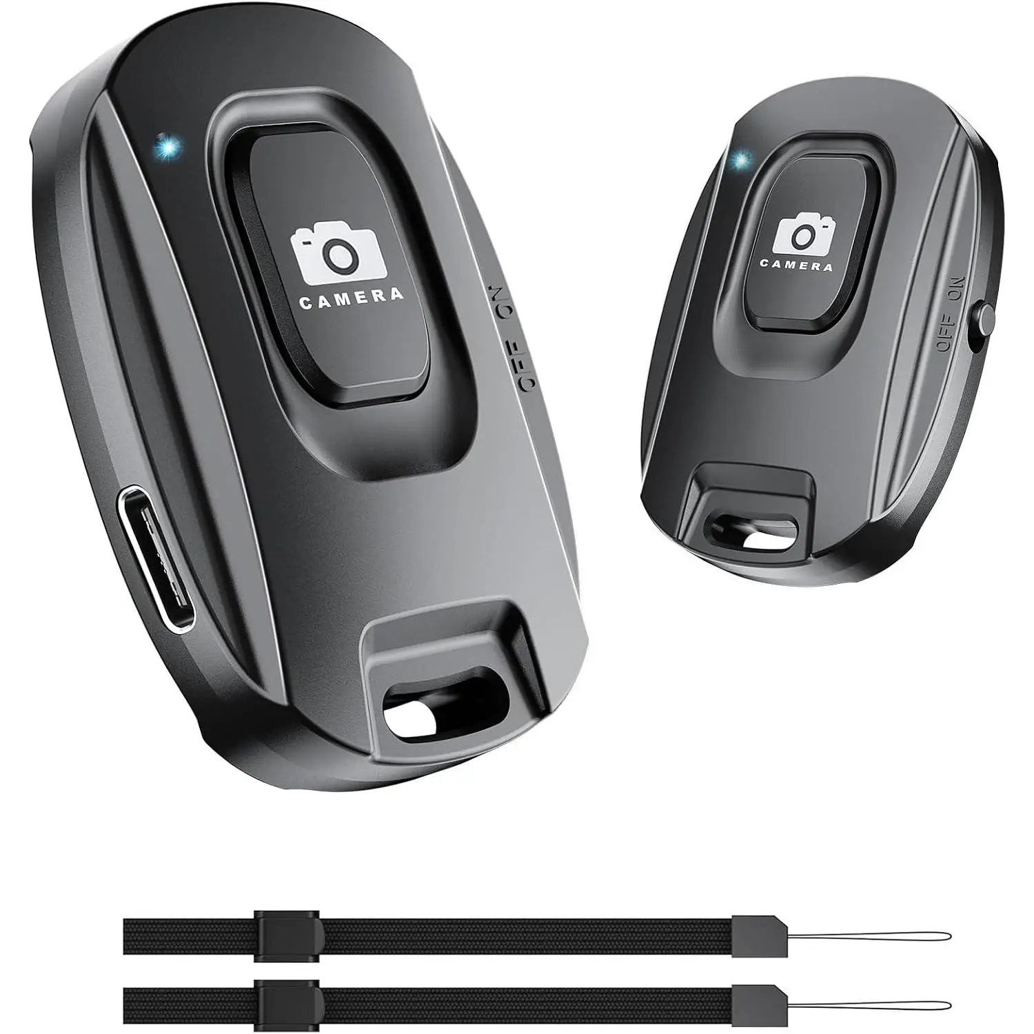 2 Pack  Camera Remote Shutter for  & Android, Rechargeable |  5.2  camera shutter, rechargeable, 33ft remote range, slim portable design for , iPad and Android