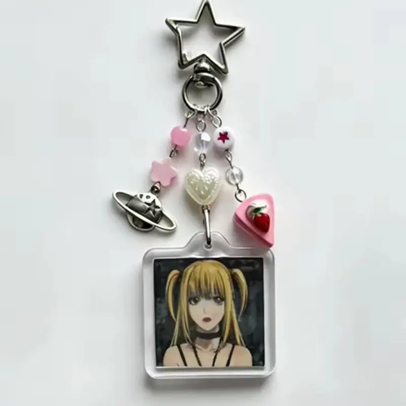 Anime Beaded Deathnote Keychains Y2K, Magic Theme Keychain, Unique Anime Accessories, Perfect Gift for Fans, Stylish and Durable Design, Charismatic Keychain, Collectible Keychain, Cool Keychains