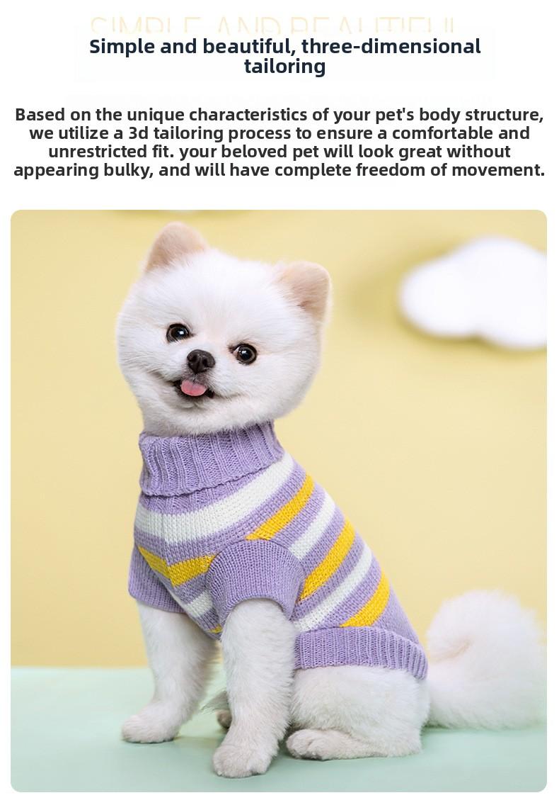 New Pet Knitted Sweater Fall Winter Warm 2-Leg Dog Clothes Multiple Colors Soft Knitwear for Small Medium Dogs Gold Plated Custom Collar shoes