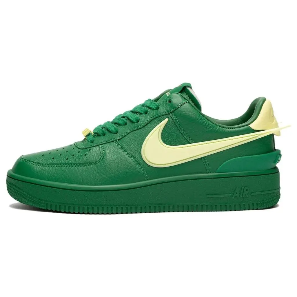 AMBUSH x Nike Air Force 1 Pine Green and Citron Low-Top Casual Sneakers for Men and Women Verifiable, with credentials and supporting global authentication