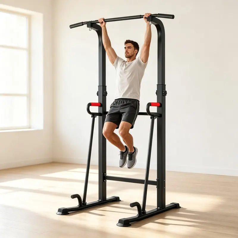Multifunctional fitness equipment, single and double bar pull-up device, adjustable pull-up trainer.