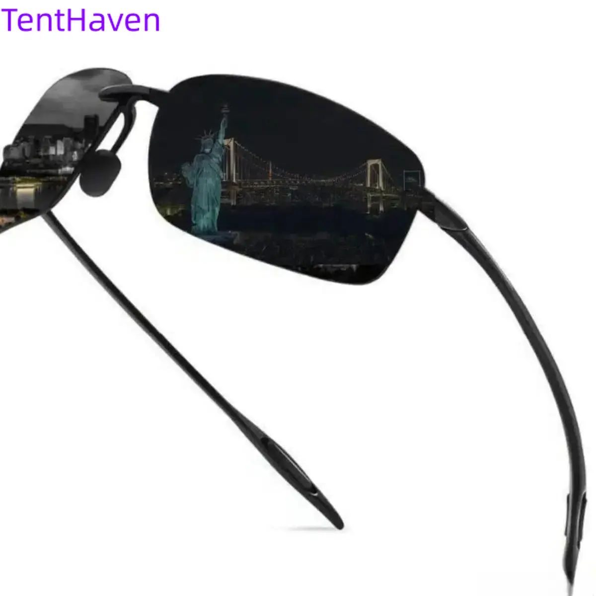 2026 New Men's Polarized Ultra Light Fashion Sunglasses - TR90 Frameless Sunglasses, Men's Accessories, Polarized Sports Glasses, Horse Riding Sports Glasses, Summer Running Sunglasses