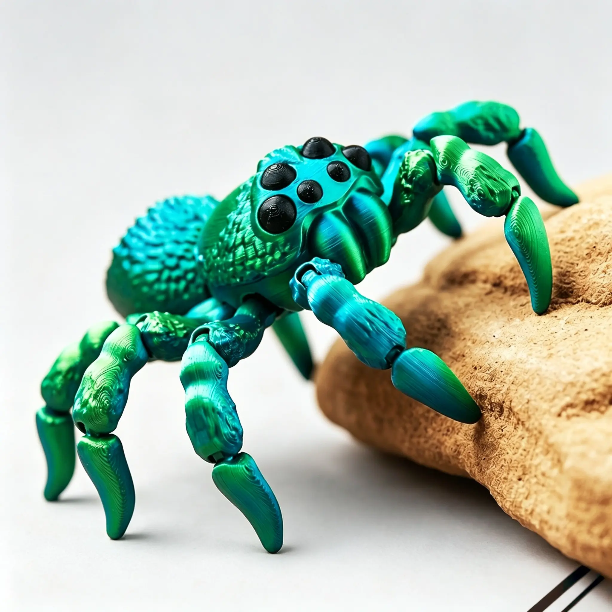 3D Printed Spider, Perfect Birthday Christmas Halloween Kids Gift, Full Jointed, Glowing Gradient Colors, Random Color, Collectible Figure, Figurine, Creative Home Decor Ornament, Holiday Decoration