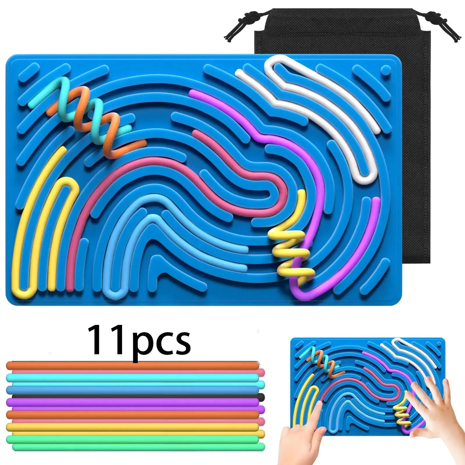 Silicone Sensory Stress Relief Board, Stress Reliever, Dual-Sided Anxiety Toy, Perfect for Autism & Adhd, Travel Essential, Ideal Gift for Teens